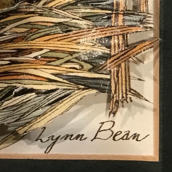 3D Mixed Media Vintage 1984 "Nesting Geese" by Lynn Bean Hand Cut Print Art - Picture 8 of 15